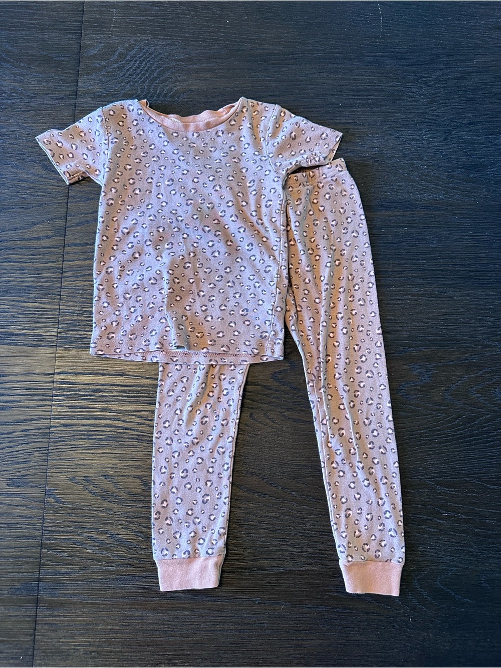 Carter's Light Pink Leopard-Print Short Sleeve Pajama Set